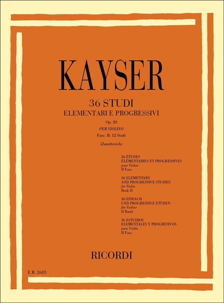 36 Studi Elementari E Progressivi Op. 20